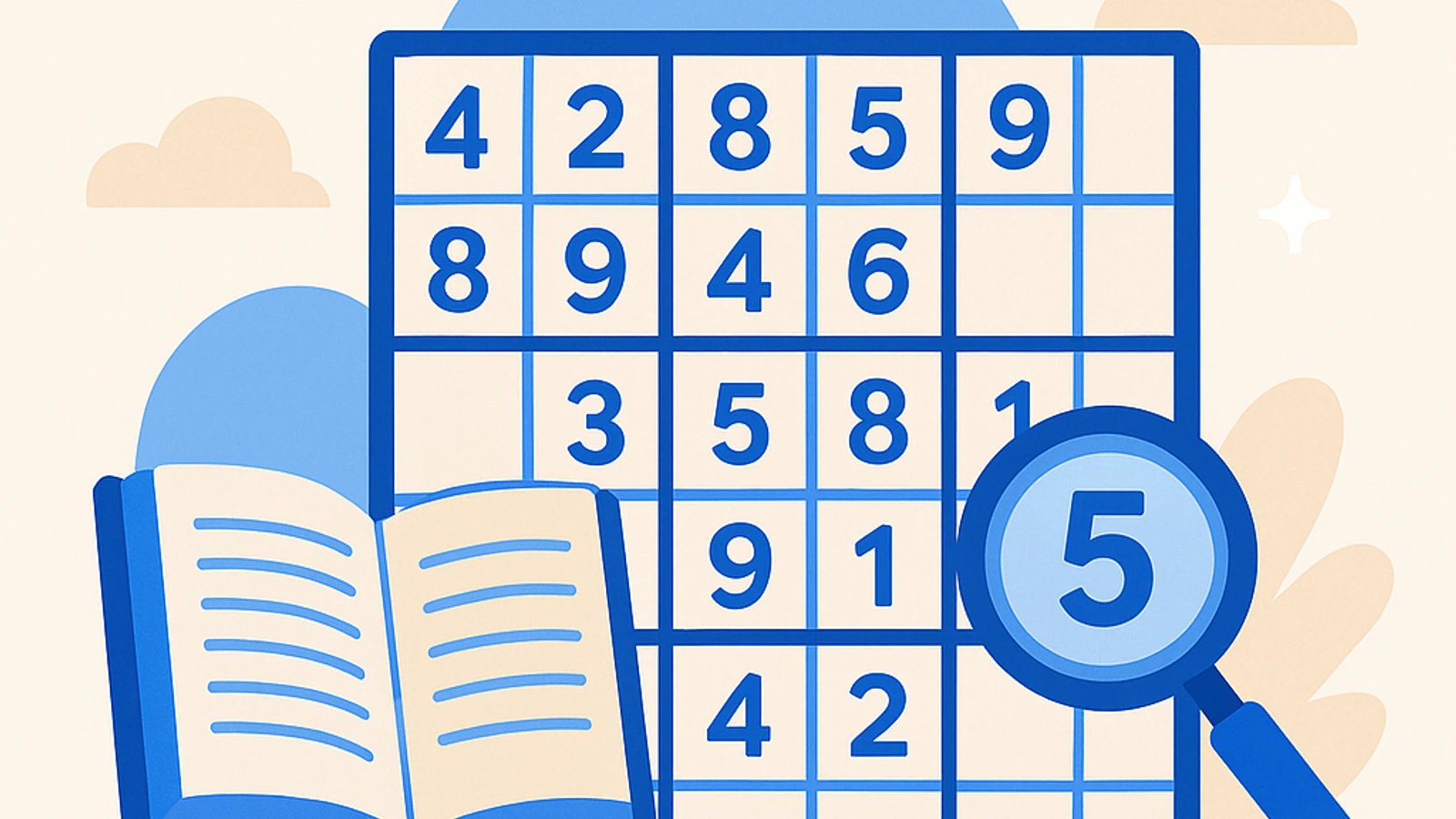 Illustrazione storica del Sudoku e quadrati latini